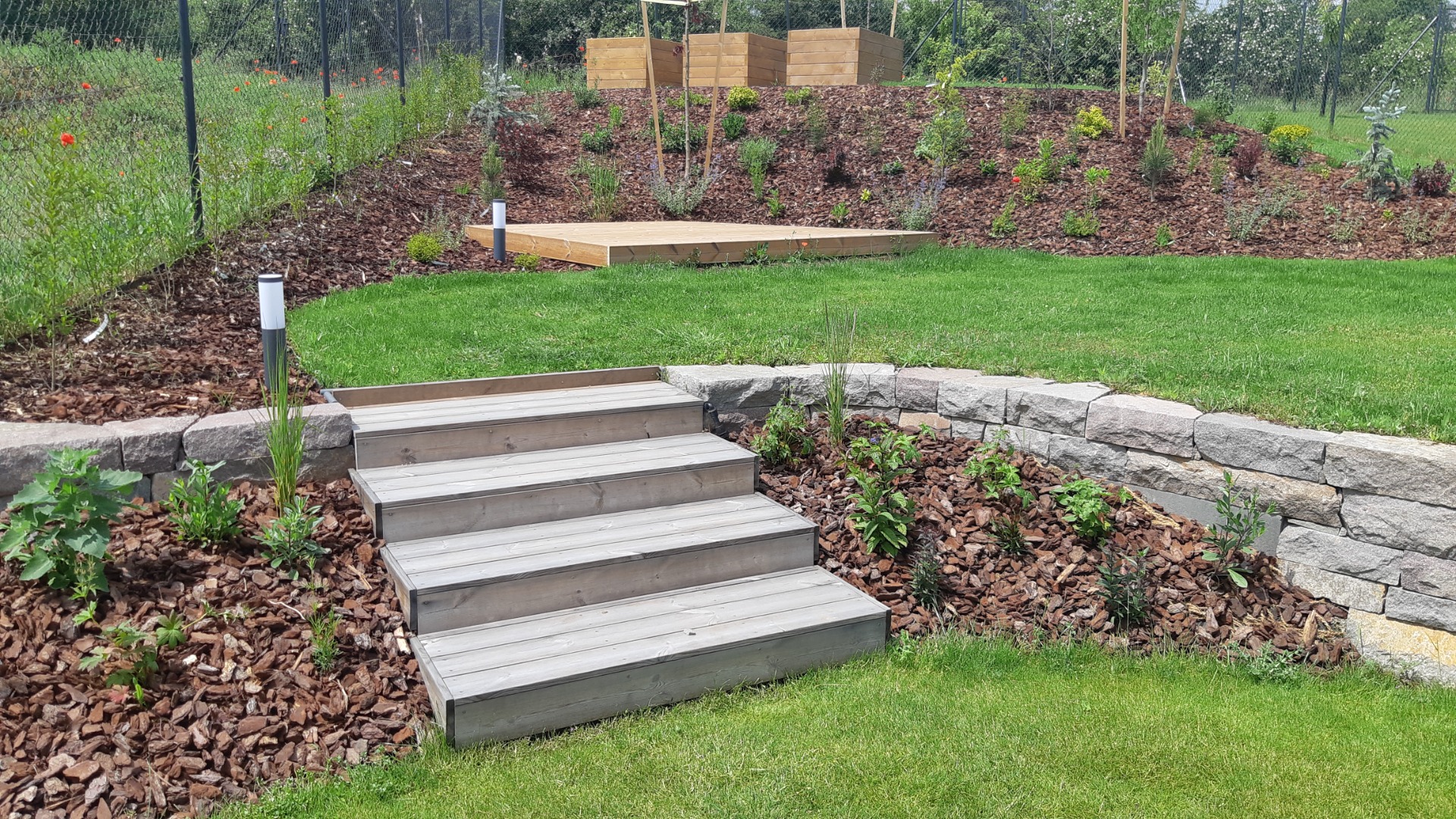 Realizace zahrady Holubice u Brna, po dokončení